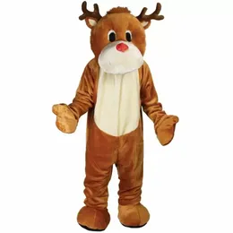 Halloween Reindeer Mascot Costume Cartoon Elk theme character Christmas Carnival Party Fancy Costumes Adults Size Outdoor Outfit
