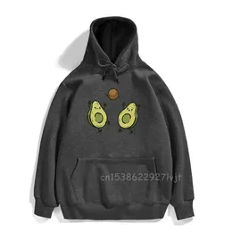 Pullovers Funny Avocado Fruit Cartoon Printing Hoody Man Aesthetic Women Men Hoodie Street Fashion Hip Hop Hoodies Y0319