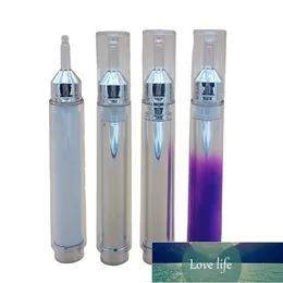 15ML Empty Cosmetic Syringe Bottle Silver White Airless Tube Facil Essecce Eye Cream Emulsion Vacuum Packaging Container