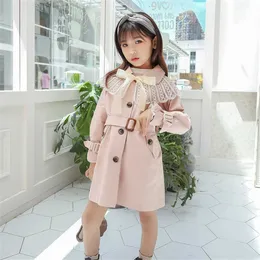 Moda Kızlar Düğme Rüzgarlık Ceket Çocuk Giyim Kızın Trençkot Mont Kış Siper Rüzgar Toz Giyim Çocuk Okul Giyim H0909