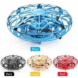 Mini Helicopter RC UFO Dron Aircraft Hand Sensing Infrared Quadcopter Electric Induction Toys for Children Drone 211028