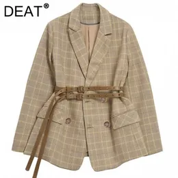 [DEAT] Cappotto moda autunno manica lunga monopetto colletto rovesciato fusciacca giacca allentata donna 13Q940 211122