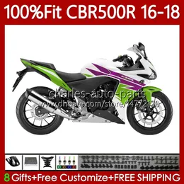 Lila-grüne OEM-Karosserie für HONDA CBR 500 CBR500 R RR CC 500R 500CC 2016-2018 Karosserie 111No.98 CBR500RR 2016 2017 2018 CBR500CC CBR500R 16 17 18 Einspritzverkleidung