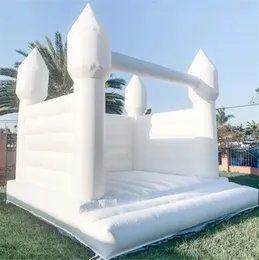 4x4m tents and shelters Outdoor Jumping Bouncer Inflatable Wedding Bouncy Castle White Bounce House With PVC Base Oxford walls For Adults And Kids