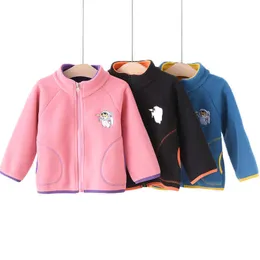 Одежда для девочки 2021 новая детская куртка осень зима полярный флис дети повседневное пальто для младенцев мальчик верхняя одежда 1-6 лет H0909