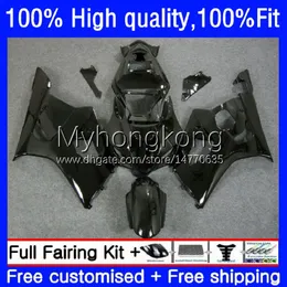 Bodys Injektionsform för Suzuki Gloss Black GSX-R1000 K3 GSXR1000 03 04 Kroppsarbetet 25NO.52 GSXR 1000 CC 1000CC 2003-2004 GSXR1000CC GSXR-1000 2003 2004 OEM FAIENCES