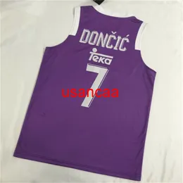 Luka Doncic #7 Teka Madrid Basketball Jerseys Euroleague Niestandardowy numer 4xl 5xl 6xl koszulka