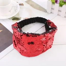 DIY Fish Scale Sequin Paillette Headband Elastic Hair Bands Wrap for Women Children Fashion Jewelry Will and Sandy