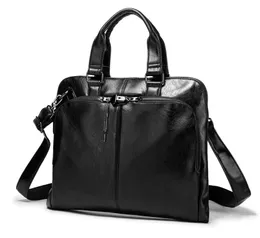 Designer Business Briefcase Leather Men Bag Computer Laptop Handbag Man Shoulder Messenger Men's Travel Bags Black Brown