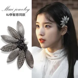 Koreanska eleganta kristall fe hårklipp metall barretter temperament clip shark hairpin ins personlighet grab dusch disk hår smycken artefakt huvudbonad fe