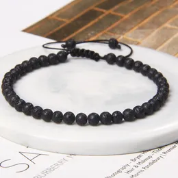 4mm natural agate stone braided bracelet female stone beads bracelet