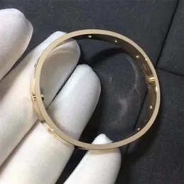 Mode Titanstål Diamantarmband för män och kvinnor Lämpligt par Armband Bröllop Rose Gold Armband Smycken älskare Gåva