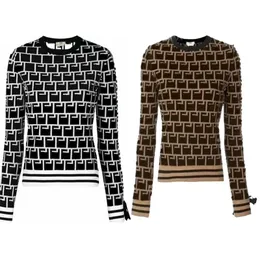 2022 Women's designer Sweaters Casual Knit Dress Contrast Color Long Sleeve Autumn Fashion Wear Classic Letter Pattern lady tops knitwear ladies sweater