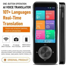 Bärbar 3,0 tum Röstöversättare 107 Språk Multi Språk Instant Översätt Mini Wireless 2 Way Real Time Translator