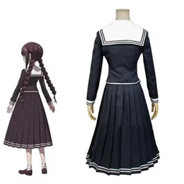 Anime Danganronpa Toko Fukawa Cosplay Costume School Uniform Woman Suknie Pełna ustaw Y0913