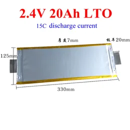 6 stücke GTK 2.3V 2.4V 20Ah LTO Lithium Titanat-Batterie 20000 Zyklen LTO-Zelle für 12V 24V Energiespeicherwerkzeuge Batteriepack