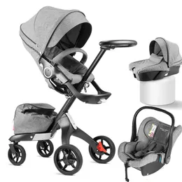 Ekstrawaganckie wózki# Designer 2024 Dsland Baby Stroller 3 w 1 LUXURY HIGH LAND SCEP SINES WARM Buggy Bassinet for Born Carriaing Car Walkers1 Popularny gorący