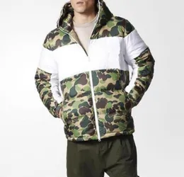 Winter Mens Design Jacket Fashion Camouflage Down Jackets Coat med Mönster Mens Parkas Trend Letter Printing Streetwear S-3XL 210831