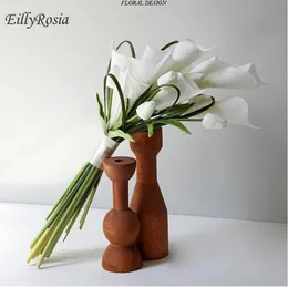 Hochzeitsblumen, weiße Cala-Lilien-Tulpe, Brautstrauß, romantisch, für Land, Strand, 3 Farben, maßgefertigt, handgebunden