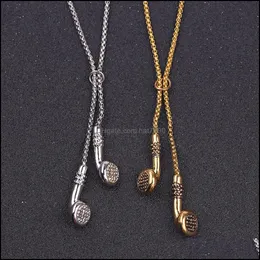 Pendant Necklaces & Pendants Jewelry Fashion Men Necklace Hip Hop Music Headphone Cool Gifts Mens Jewellery Headsets Long Link Chain Drop De