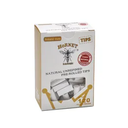 120pcs HORNET Smoking Filter Tip Per Box PRE ROLLED Natural Cigarette Filter Tips 7MM