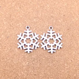 44st Antik Silver Bronze Plated Snow Snowflake Charms Pendant DIY Halsband Armband Bangle Fynd 29 * 23mm