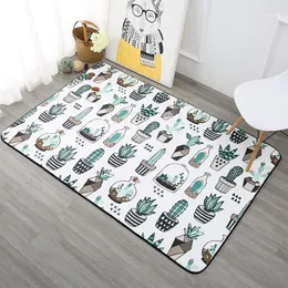 Carpets Nordic Style Plants Cactus Carpet Rugs For Living Room Bedroom Kids Home Decor Soft Sofa Floor Mat Play Area Rugs1