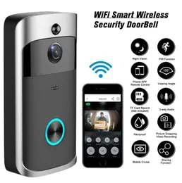 50Sets Wifi doorbell Camera Smart WI-FI Video Intercom Door Bell Video Call For Apartments IR Alarm Wireless Security Camera V5 dhl/fedex