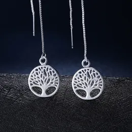 Hurtownie 925 Sterling Silver Kolczyki Displeces Dla Kobiet Biżuteria Ślubne Drzewo Życia Dziewczyna Prezent Cute Moda Boże Narodzenie