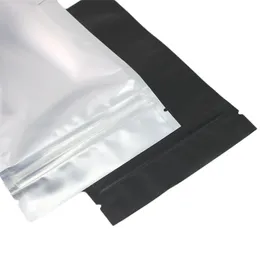 2021 10x15cm (4x6 ") Återvinningsbar Matt Black Mylar Zip Stand Up Pouches Translucent Bag