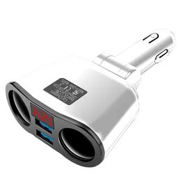 3.1A Ładowarka samochodowa Podwójne ładowarki USB do Huawei Samsung Samochód Zapalniczka Zapalniczka Splitter Plug Akcesoria Szybkie ładowanie