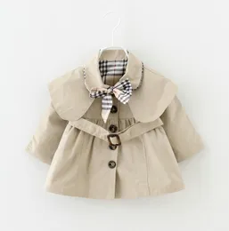 Bebê meninas tench casacos roupas infantis menina trench coat crianças jaqueta roupas primavera trench vento poeira outerwear