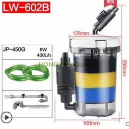 Sunsun Transparent LW-602B / LW-603B Aquarium Pre-Filter Mini Fish Tank Filter Barrel med 6W Pump Y200922