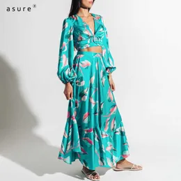 Duas peças Set Women Office Tracksuit Outfit Outfit Verão Luxo Designer Roupas Crop Top Skirt 2 Piece Dress Sets 50373 210712
