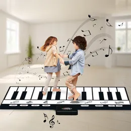 179x72cm Grande Piano Musical Jogando Esteira 24 Teclas Piso