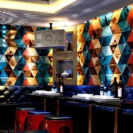 Sfondi KTV Wallpaper 3D Stereo Personalità Fashion Flash Wall Cloth Bar El Fancy Ballroom Box Theme Room Paper