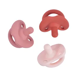 Teethers 1PC Solid Color Baby Pacifier Soft Silicone Infant Nipple Dummy Holders Safety Nipple Clamp for Babies Toy