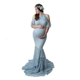 Vitement Femme Women Women Ambernity Dress Dress Props Profles of Counter Conditer Maternity Solid Fress for Photo Shoot