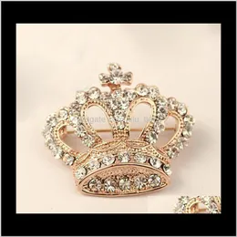 Decorative Garment Crystal For Women Wedding Bridal Shiny Rhinestone Crown Dress Pin Zdms5 Pins Brooches O6Dth