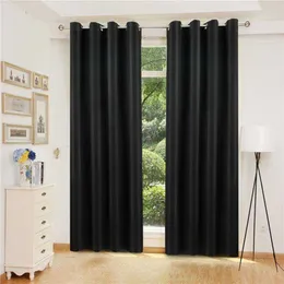 MCAO Solid Curtain Przelotka Insulated Noise Thermal Blactout Zasłony do sypialni Salon Okna Darking Curtains 1 PC TJ3386 210712