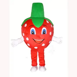 Prestanda Jordgubbe Mascot Kostym Halloween Fancy Party Dress Friuts Cartoon Character Passa Carnival Unisex Vuxna Outfit