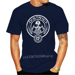 Męskie koszulki District 12 T-shirt Hołd Mocking Hunger Von Districts Gry Panem Jay Lato Krótkie Rękawy T Shirt Moda