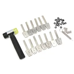 HUK 14-teiliges Schlüsselpick-Set aus Edelstahl mit Hammerwerkzeug