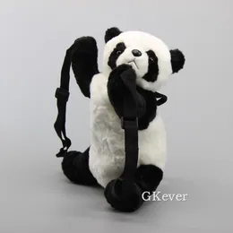 Adorável panda pelúcia mochila crianças saco de escola dos desenhos animados bonecos de pelúcia macio tamanho médio 13 "32 cm