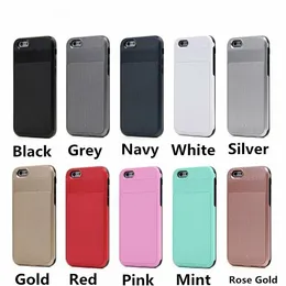 Caseology Hybird Slim Armour Case för iPhone 6 6s Plus Drop Skid Resistance Robust Hard PC Soft TPU Shell för Samsung Galaxy S6