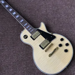Oryginalny kolor drewna Custom Shop Gitara elektryczna ze złotym kolorowym sprzętem, podstrunnicą Rosewood, wysokiej jakości chińska Guitarra