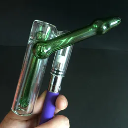 Glass Water Bubbler Vaporizer Pen Attachment 510 Thread / Spill Proof