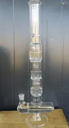 23 -calowe duże szklane rurki wodne szklane Bongs z trzyporodową perc i okrągłe wewnętrzne perc 18,8 mm szklana miska