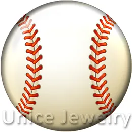 AD1301233ブレスレットのネックレスのための魅力の上のスナップの魅力的な発見のための魅力的な調査結果ガラススナップボタンジュエリー野球のデザインヌーサ