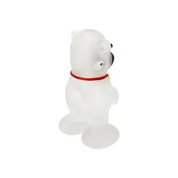 3.5 inch smoking hand pipe with white color little cute polar bear and borosilicate glass